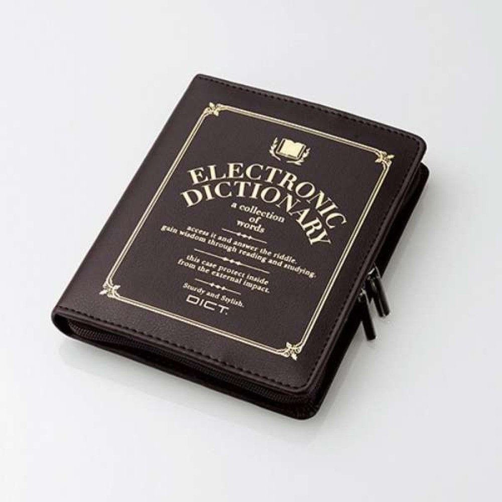 ELECOM DJC-021LBR Hülle für Elektronische Wörterbücher Japanisch Brown